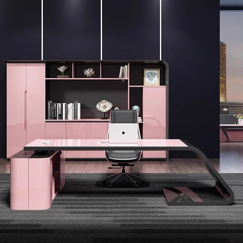 L Shaped Vanity Office Desk Study Girl High Quality Unusual Computer Desks Cute Executive Escritorio Oficina Modern Furniture