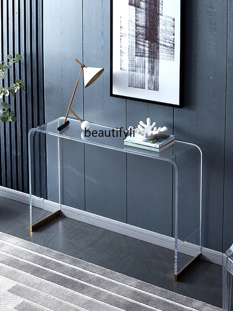 Acrylic Hallway Modern Minimalist View Console Wall Narrow Decoration Entrance Cabinet