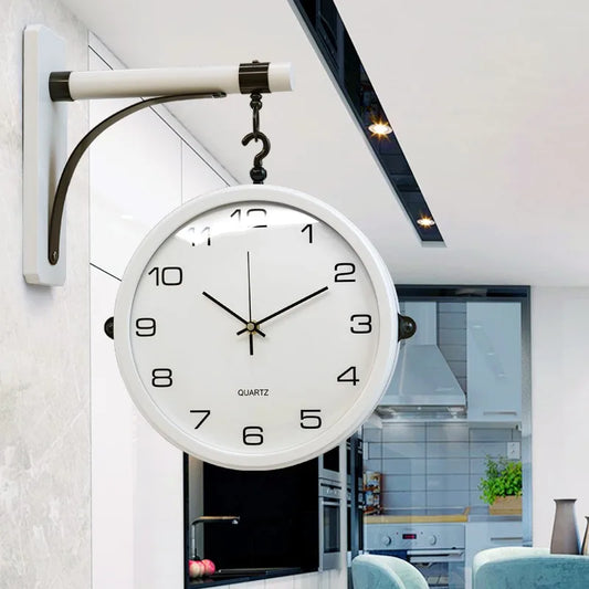 Rural Minimalist Quartz Wall Clock Fashion Mute Large Digital Wall Clock Living Room Vintage Reloj Pared Home Decoration