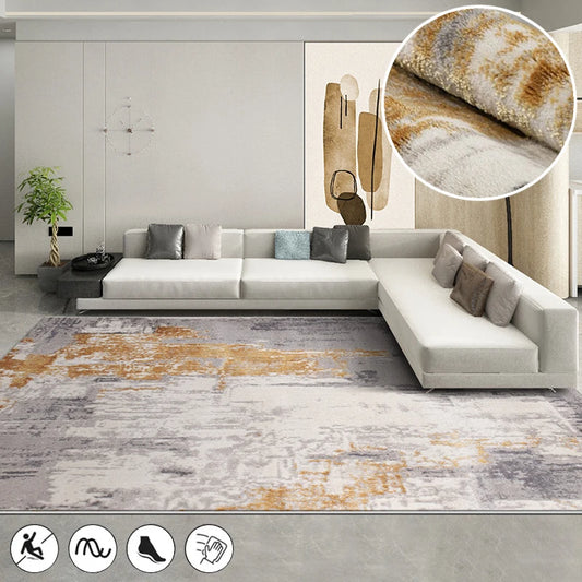 American Luxury Abstract Carpets Minimalist Carpet for Living Room Sofa Coffee Table Area Rug Bedroom Bed Tail Large Size Mats