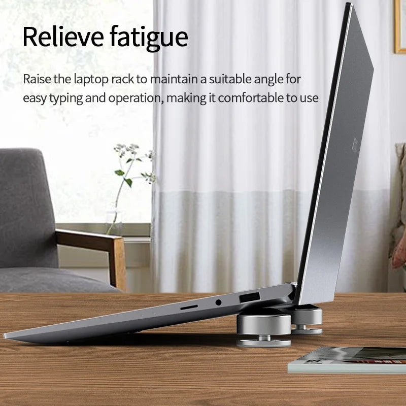 Portable Adjustable Laptop Stand – with Antiskid, Height-Adjustable Support