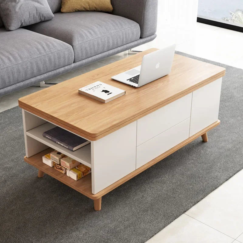 Nordic Aesthetic Coffee Table Square Modern Organizer Room Mobile Coffee Table Minimalist Apartamento Couchtisch Furniture