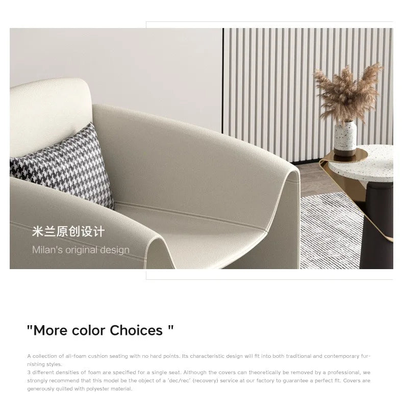 Modern Light Luxury Italian Minimalist Designer New Crab Chair Designed by a Maestro Sofa Recliner Hotel Reception Chair