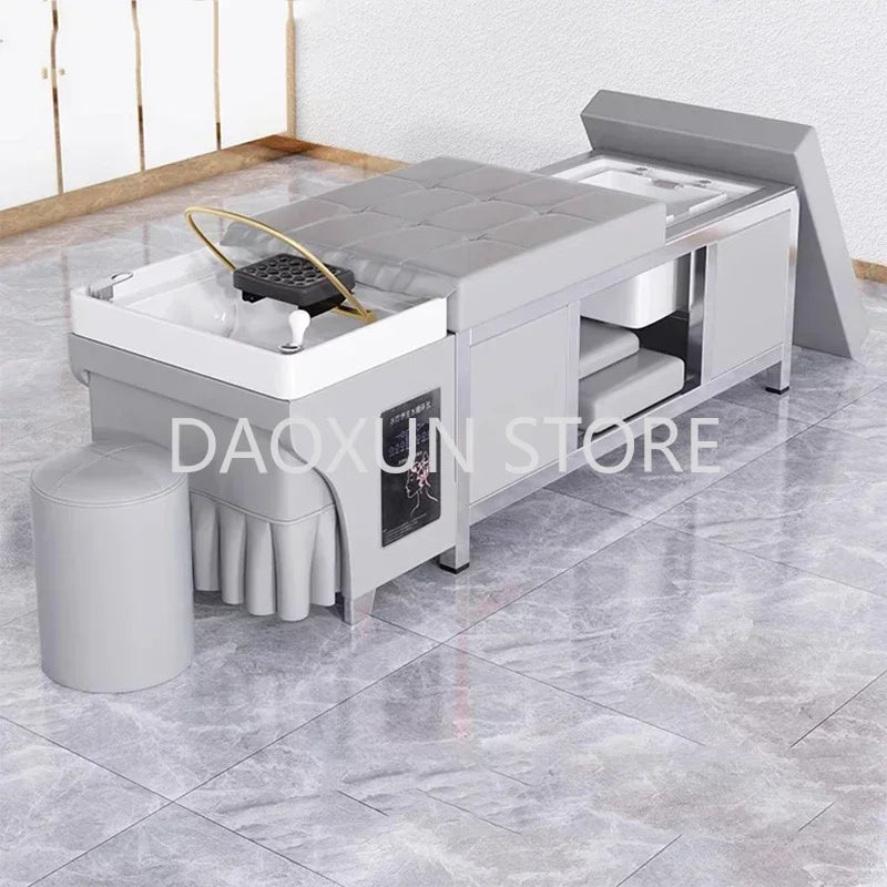 Foot Basin Hair Washing Bed Japanese Comfort Massage Head Spa Shampoo Chair Salon Luxury Behandelstoel Salon Equipment MQ50SC