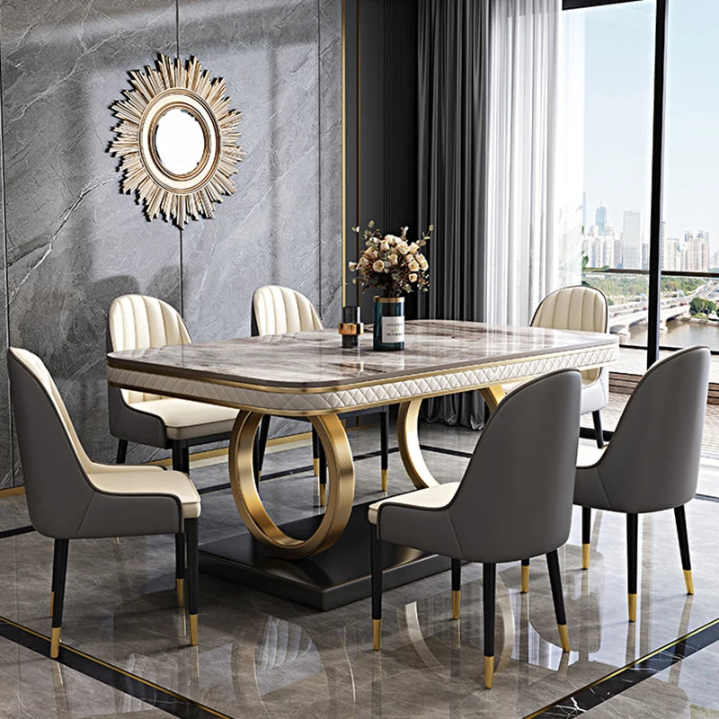 Designer Living Room Table Party Unique Floor Luxury Modern Dining Table Restaurant Kitchen Big Mesas De Comedor Home Furniture