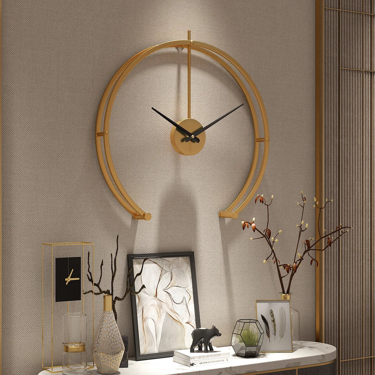 Luxury Metal Modern Wall Clock Silent Clocks Wall Home Decor Large 50cm 3d Wall Watches Bedroom Living Room Decoration Gift