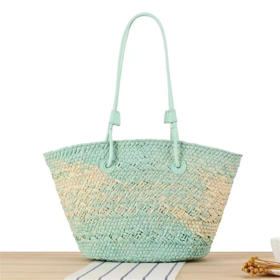 Large Capacity Straw Bag Women Luxury Designer Wicker Handbag High Quality Brand Beach Bag 2024 Fashion Trend Tote Bags