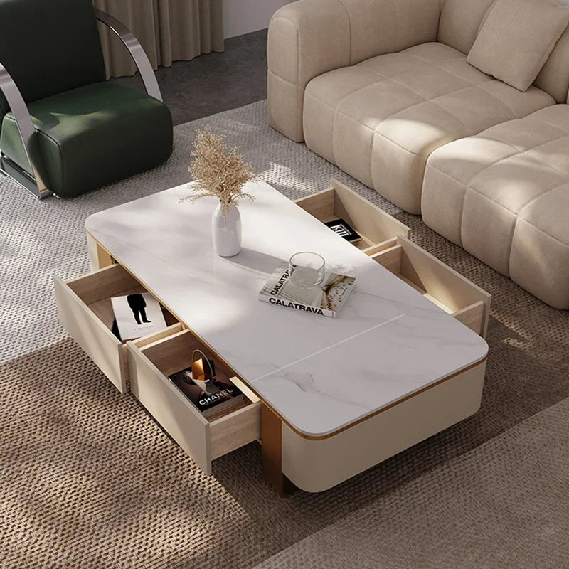 Square Nested Coffee Tables Living Room Luxury Auxiliary Dressing Coffee Table Console Hall Tv Table Basse Pour Salon Tables