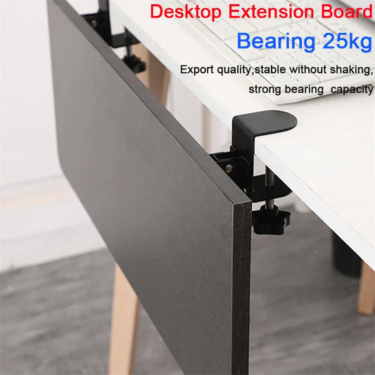 Ergonomic Desk Extension Stand with Sturdy Pull-Out Keyboard Tray for Laptops