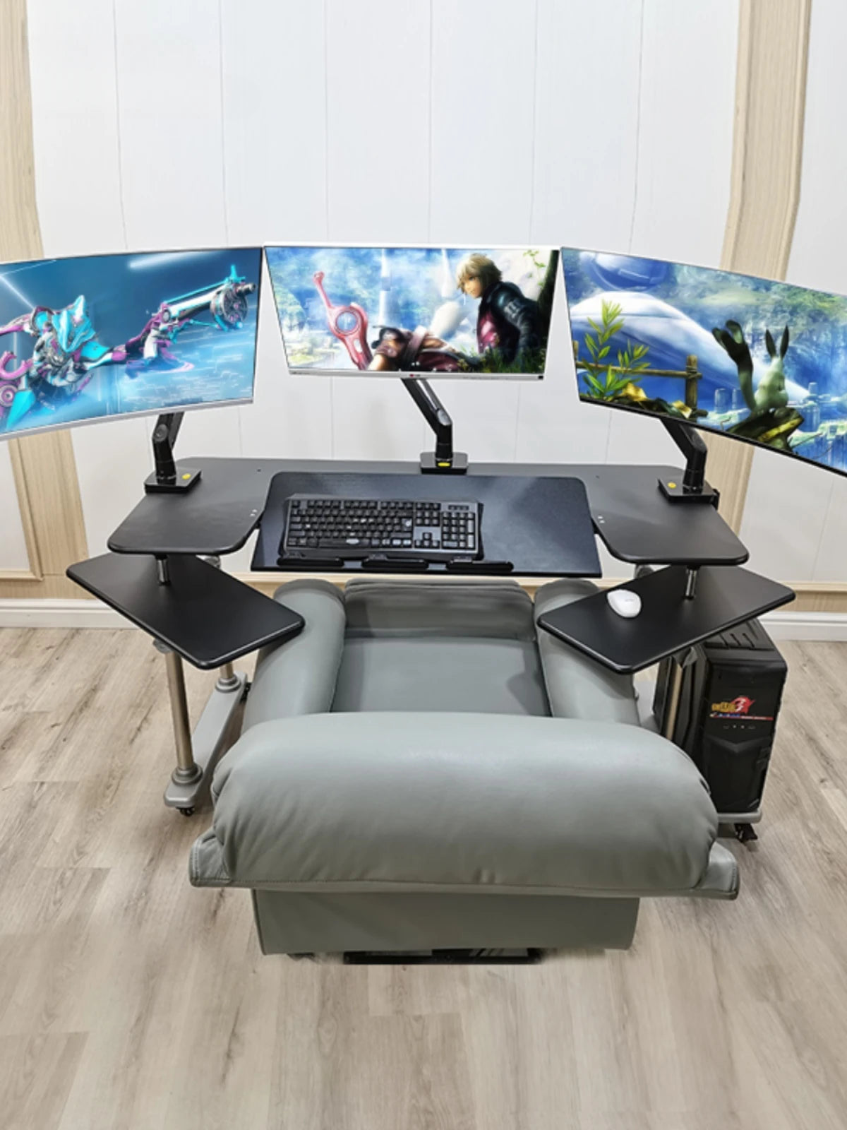 Household folding sit-stand desk, lazy table, gaming chair, desktop computer desk