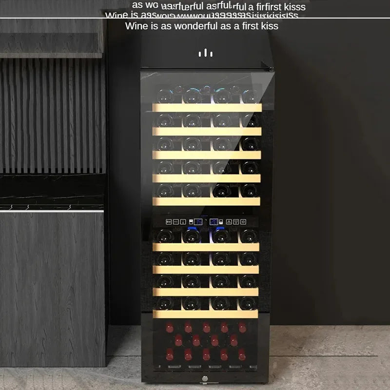 Black Wine Rack Houses Small Single Cooler Refrigerator Storage Cube Thermostatic Bar Cabinet Galss Szafka Club Home Furniture