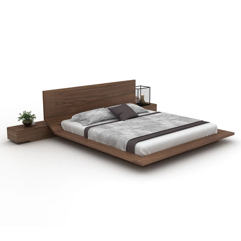 Nordic all solid wood tatami bed, modern and simple 1.8 meters, double wedding bed, 1.5 meters