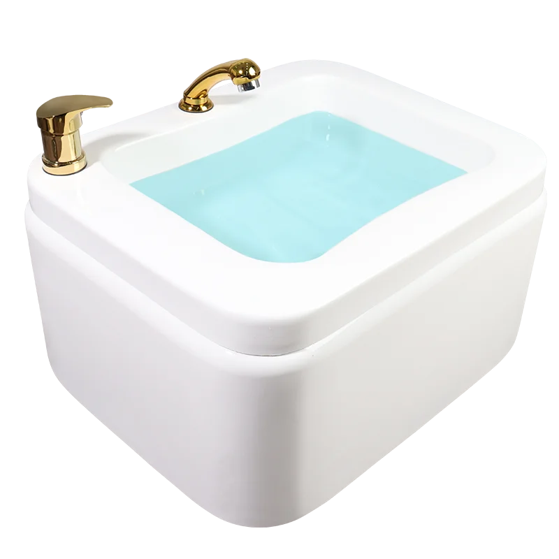 Luxury Foot Bath Basin for Soaking Feet,Pedicure Foot Spa, Acrylic Bucket with Shower and Faucet , feeting Soak Tub