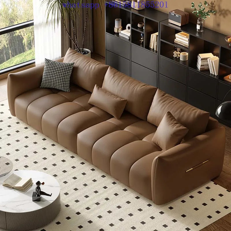 Italian style luxury leather sofa elegant comfortable modern salon room decor  articulos para el hogar  ادوات جنسيه للازواج