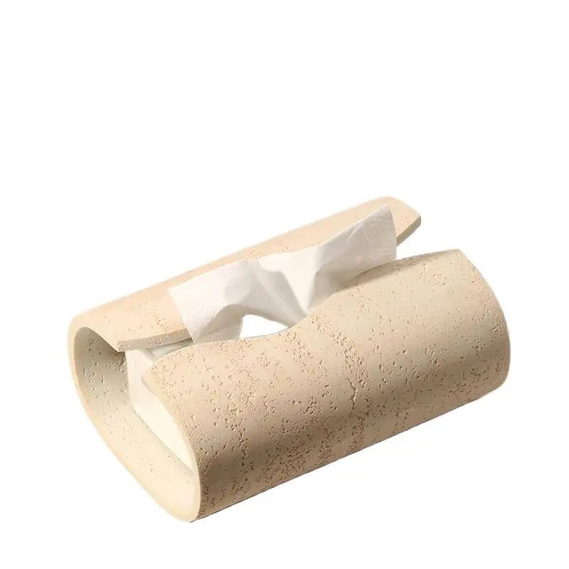 Light Luxury Stone Tissue Box Creative Simple Pumping Paper Box Living Room Desktop Napkin Large Size Storage Home Decoration