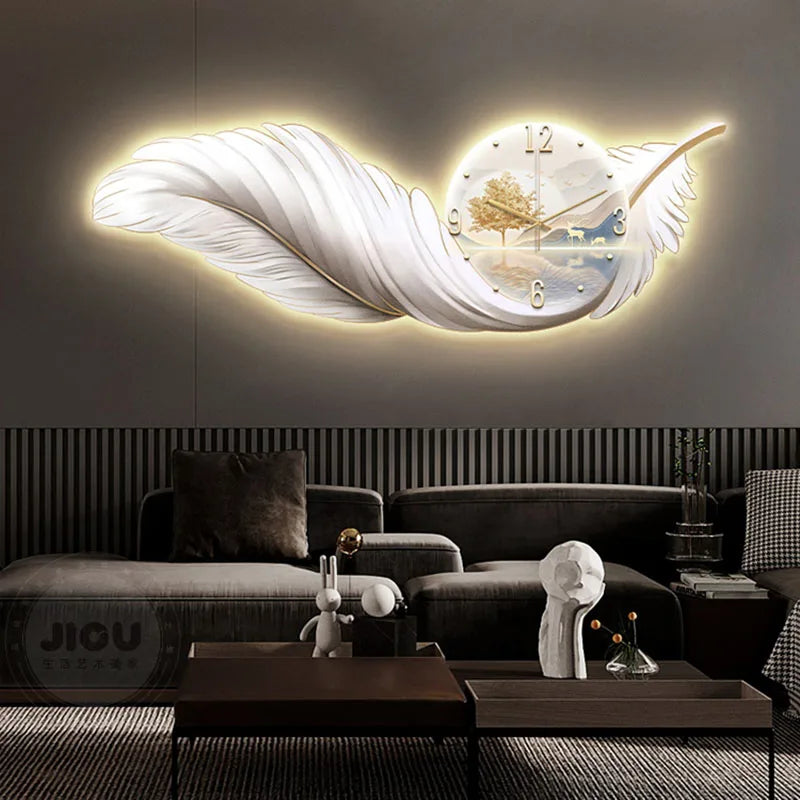 Minimalist Nordic Wall Clocks Fashion Led Silent Design Aesthetic Wall Watch Art Mural Luxury Reloj De Pared Home Decoration