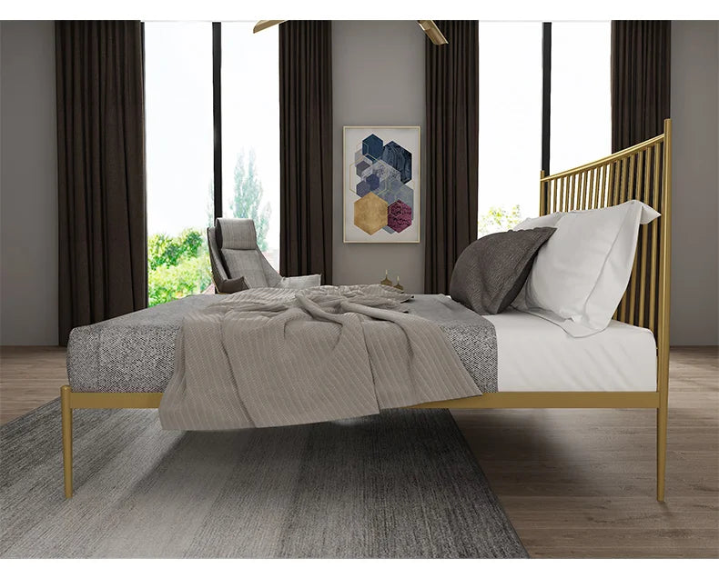 Wrought iron household modern minimalist master bedroom 1.5m1.8 bed