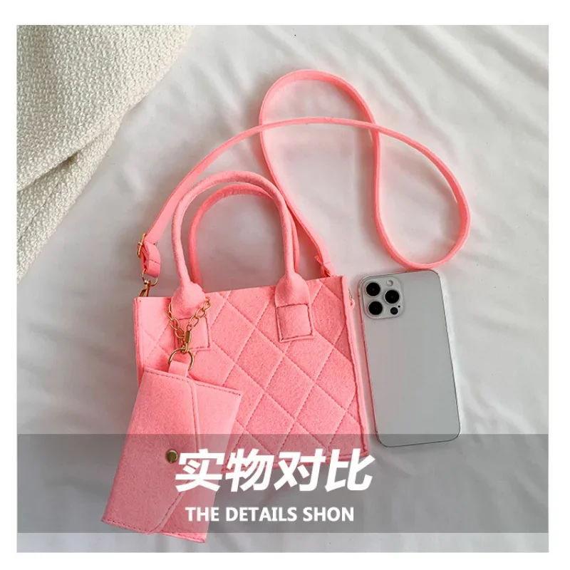 New Zipper Messenger Bag Solid Color Felt Women Shoulder Bag Luxury Designer Handbag Casual Crossbody Bags for Women