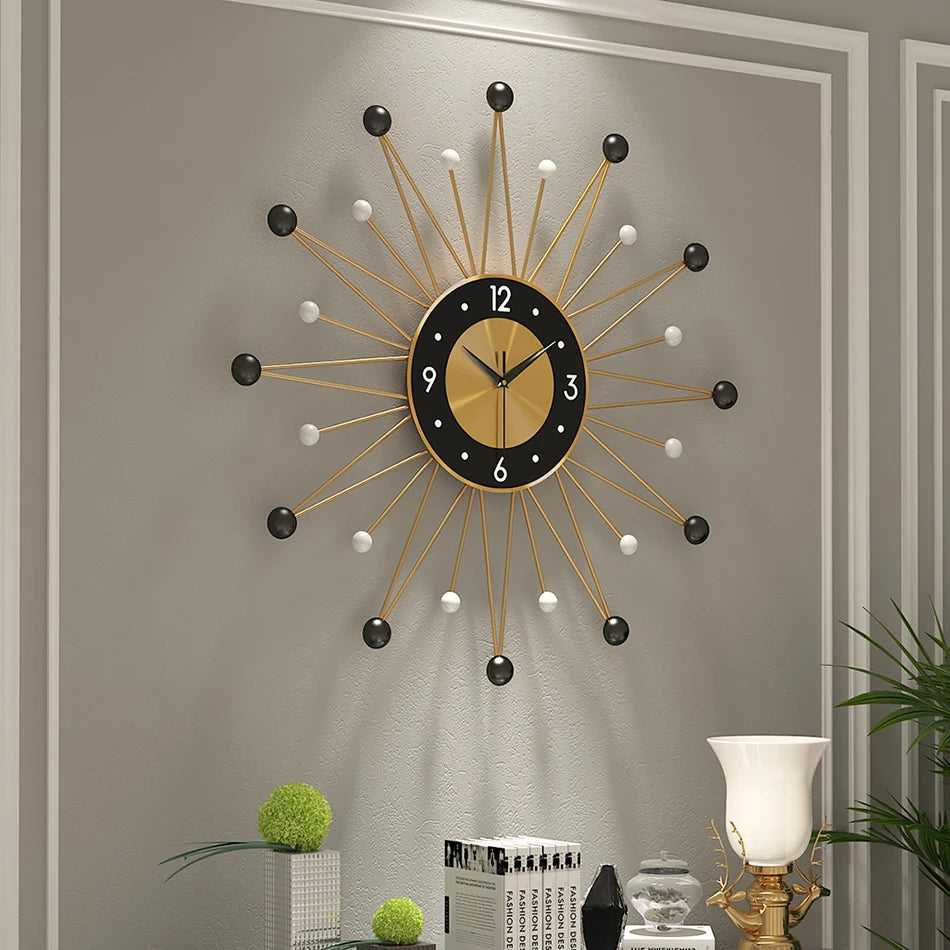 Luxury Big Wall Clock Modern Design Nordic Minimalist Silent Wall Clock Large Mediterranean Living Room Klok Home Decor