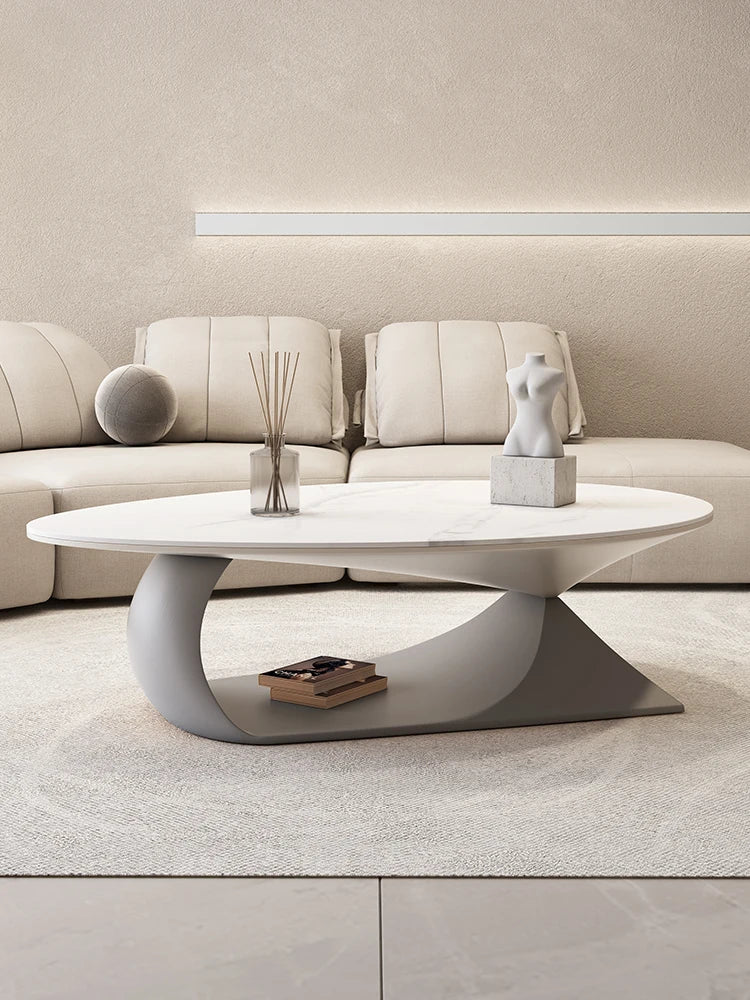 Oval Modern Coffee Table Luxury Irregular Organiser Outdoor Center Coffee Table Mesa Lateral Hotel Mesa Auxiliar Salon Furniture