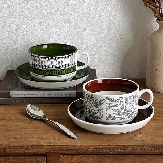 Finland exports antique ceramic coffee cups and saucers, light luxury and high-value office afternoon tea tea cups