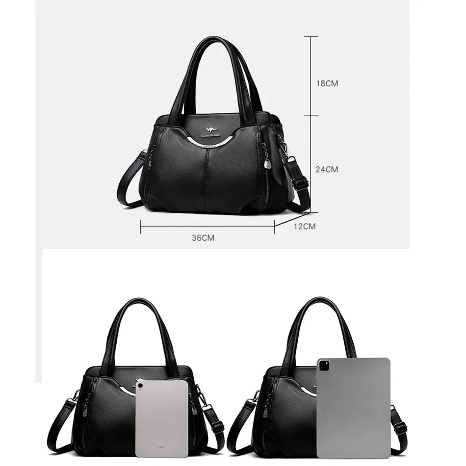 Luxury Purses and Handbags High Quality Soft Leather Shoulder Crossbody Bags for Women 2024 Elegant Tote Messenger Sac A Main