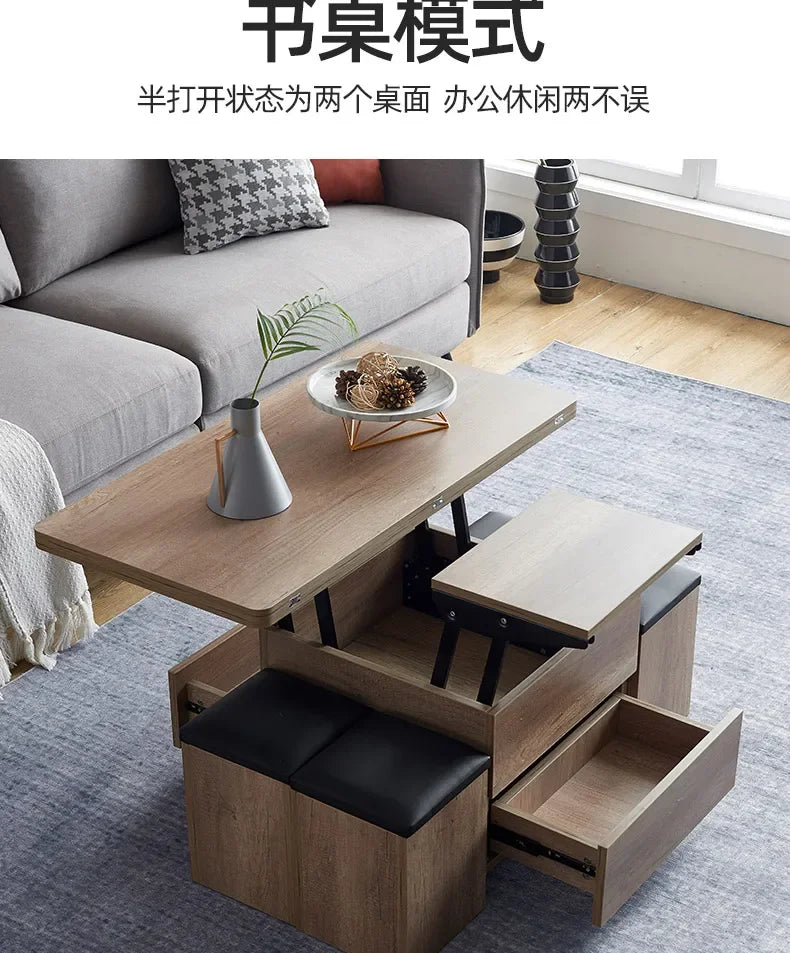 Designer Rectangle Coffee Tables Adjustable Storage Floor Nordic Coffee Table Living Room Hotel Mesa Auxiliar Home Furniture