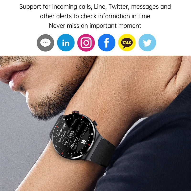 For Huawei GPS NFC ECG+PPG Smart Watch Men Bluetooth Call Health Sleep Monitoring Multiple Sports Mode Waterproof Smartwatch Man