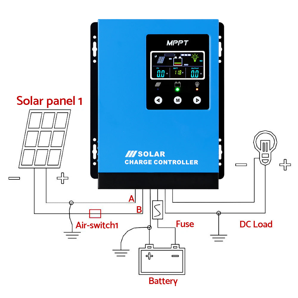 Giantz 60A MPPT Solar Charge Controller Auto 12V/24V/36V/48V Battery Regulator-3