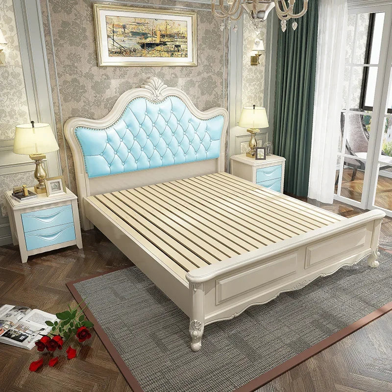 Baby Safe Double Bed Anti Shake Bedroom Garden French Humans Theater Dining Children Beds Minimalist Luchtbed Hotel Furniture