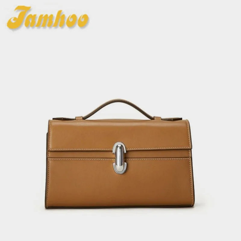 Jamhoo High Quality Leather Top Handle Satchel Purse Bags for Women 2024 Brand Designer Luxury Clutch Handbags Tote Bag