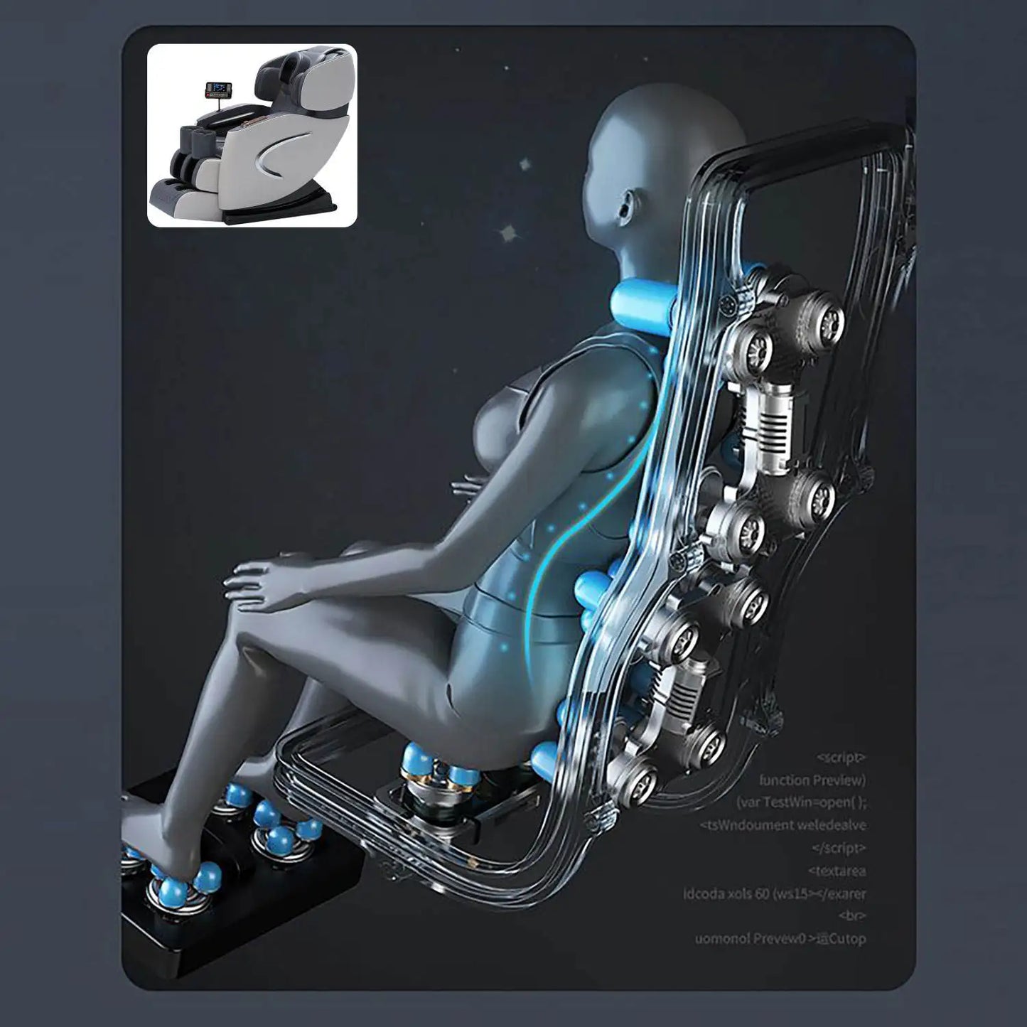 Luxury Electric Leisure Massage Chair Zero Gravity Intelligent Full Body Multi-Function Bluetooth Music U-Shaped Pillow+Shortcut