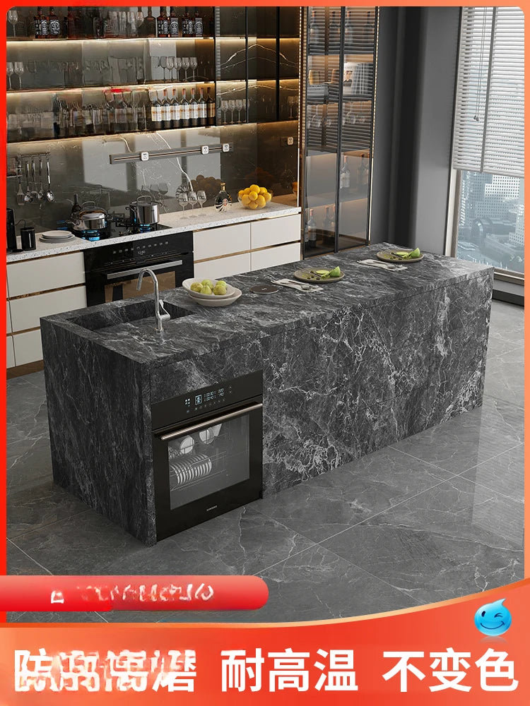 Luxury Stone Rock Plate, Island Table, Dining Table, Integrated Household Western Kitchen, Bar Table, Customized