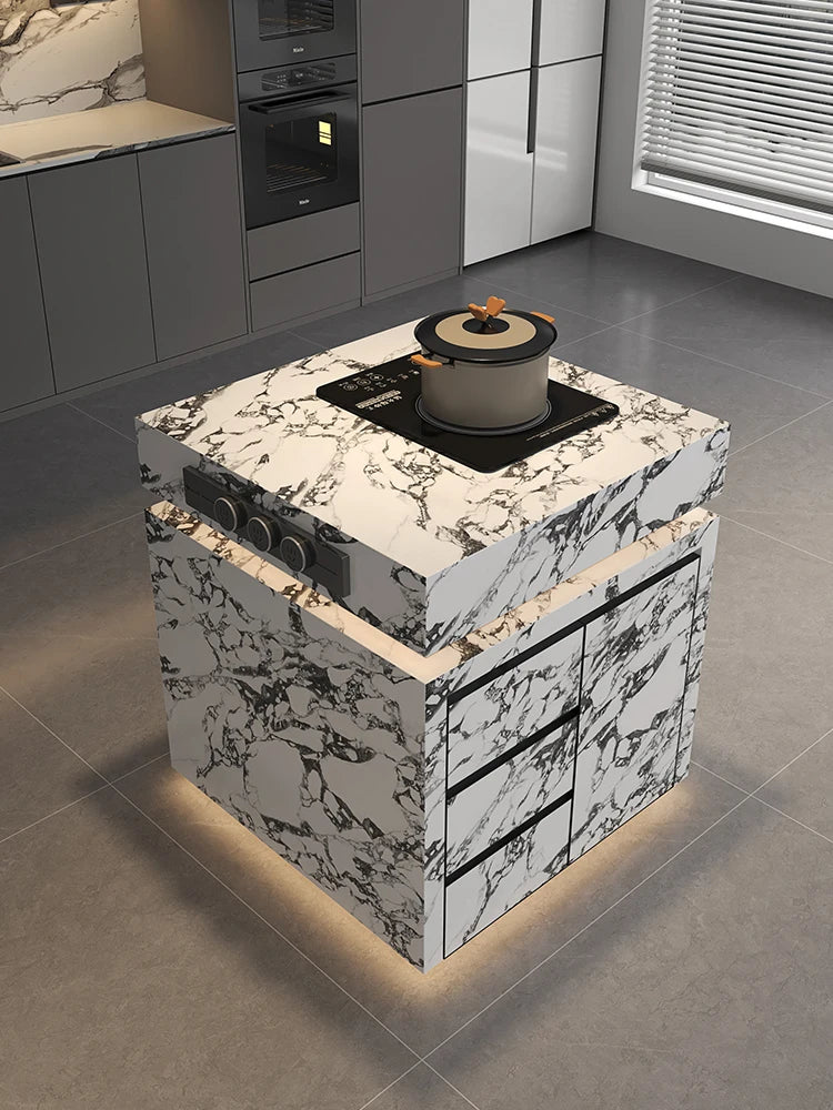 Island cabinet single independent open kitchen super rock plate custom guide table with sink multifunctional dining