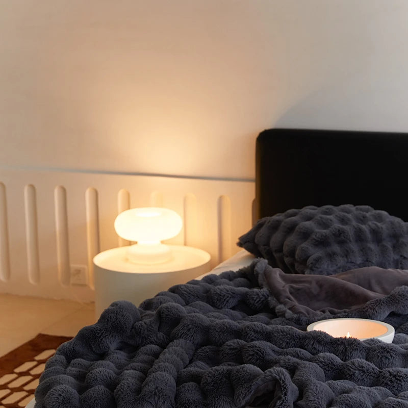 Enjoy The Ultimate Comfort and Warmth with Toscana Rabbit Fur Blanket - Ideal for Naps and Covers Throw Blanket for Beds