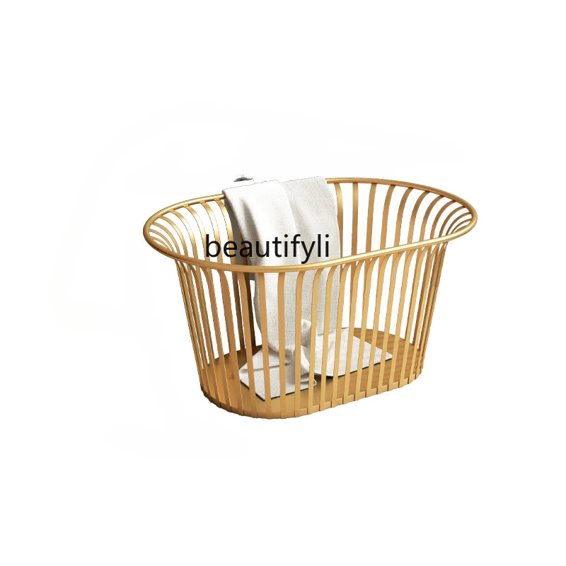 Modern Minimalist Storage Dirty Clothes Basket Nordic Style Storage Basket Collect Clothes Light Luxury Laundry Basket