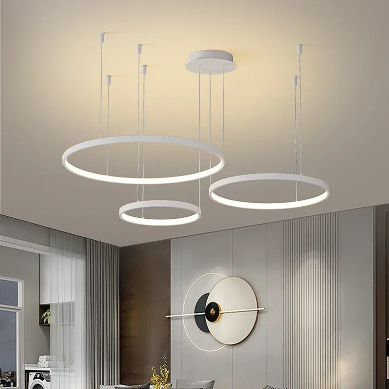 WELTIG Minimalist LED Pendant Light – Modern Acrylic Chandelier