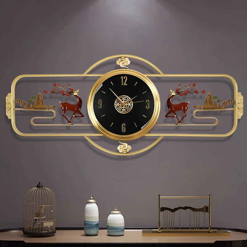 Digital Art Mural Wall Clocks Luxury Big Size Kitchen Modern Wooden Interior Clock Wall Aesthetic Reloj De Pared Wall Decor