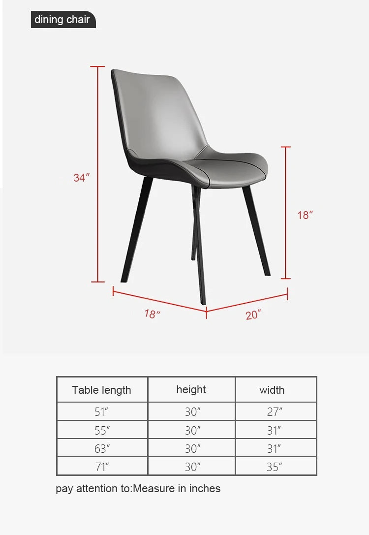 Hot Sale Customizable New Luxury Modern Dining Room Home Furniture 6 Dining Chairs Marble Dining Table Set