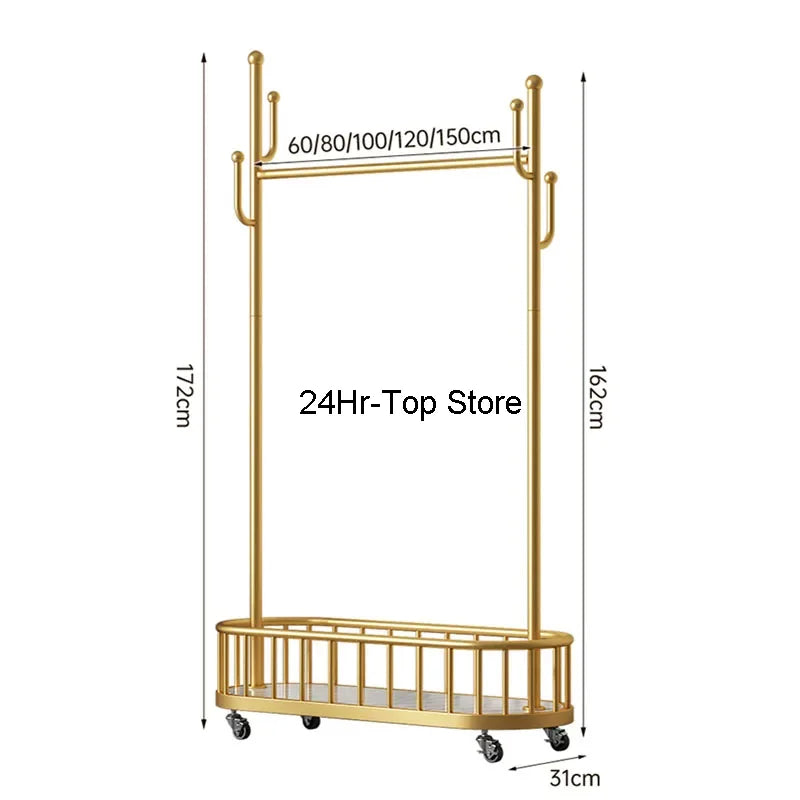 Gold Drying Clothes Rack Bathroom Hanger Luxury Bedroom Coat Racks Buffets Living Room Evening Dresses Porte Manteau Furniture