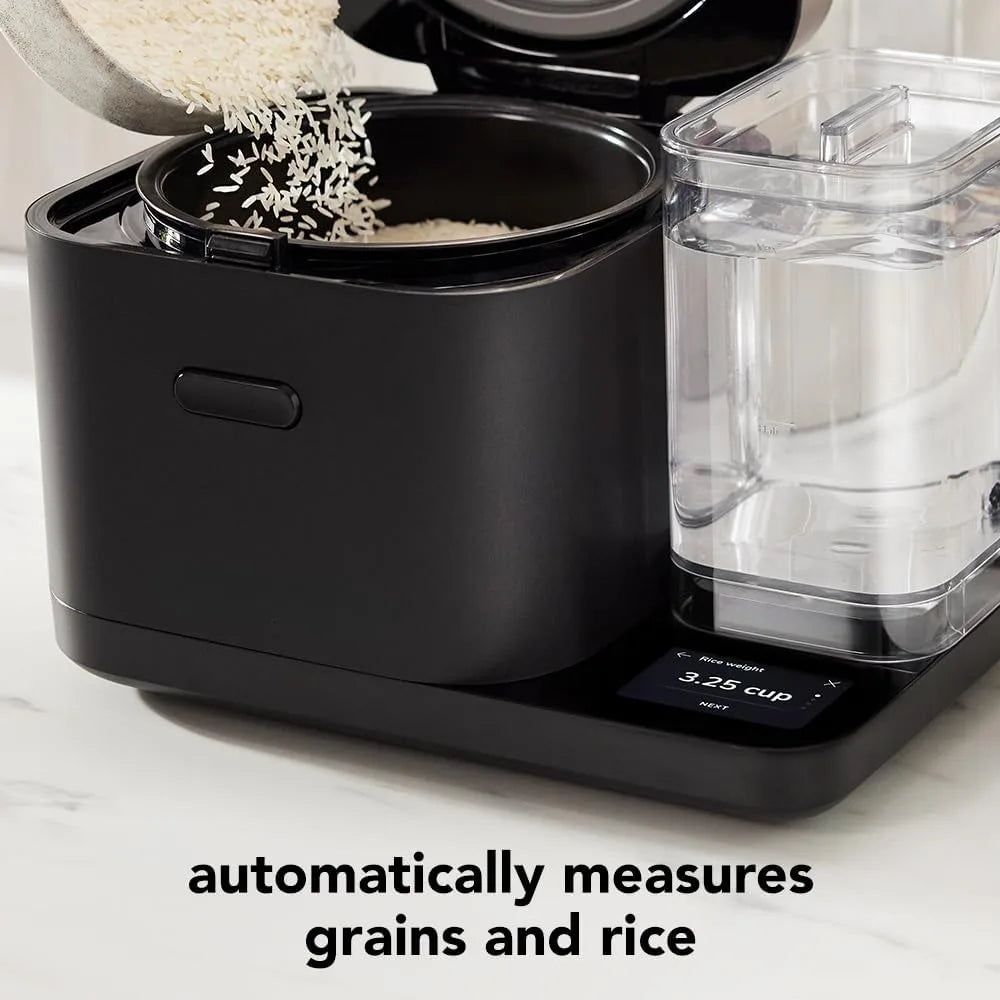 HAOYUNMA Grain and Rice Cooker 8 Cup with Automatically Sensing Integrated Scale + Water Tank,