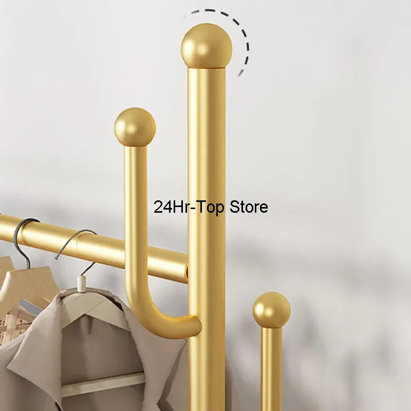 Gold Drying Clothes Rack Bathroom Hanger Luxury Bedroom Coat Racks Buffets Living Room Evening Dresses Porte Manteau Furniture