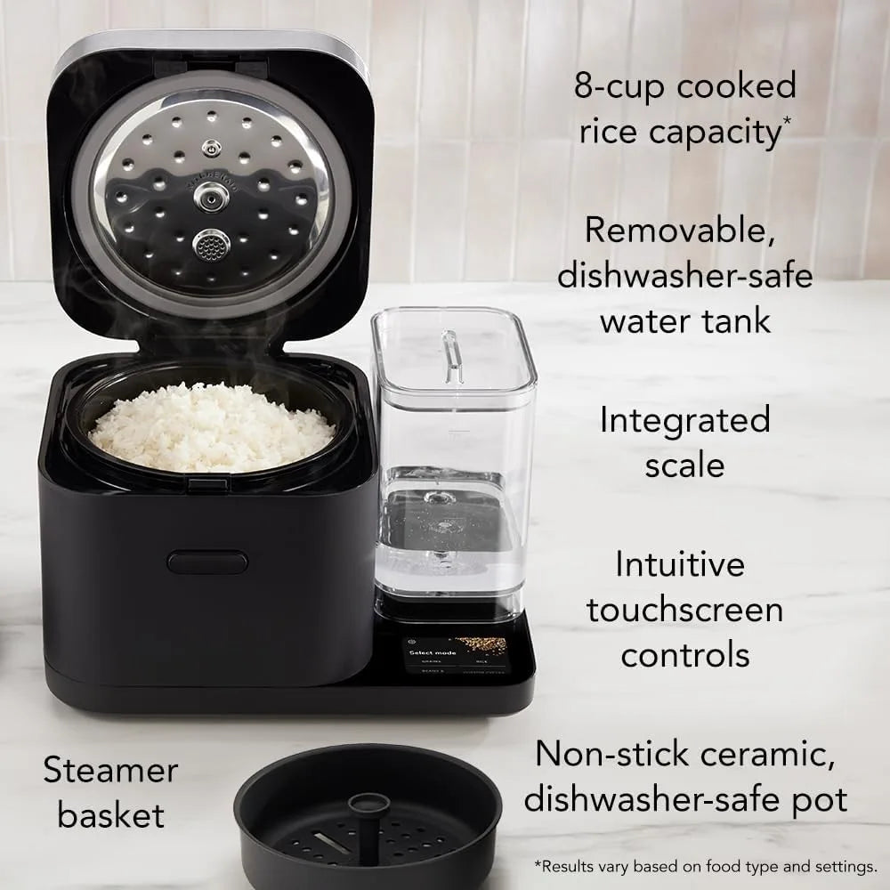 HAOYUNMA Grain and Rice Cooker 8 Cup with Automatically Sensing Integrated Scale + Water Tank,