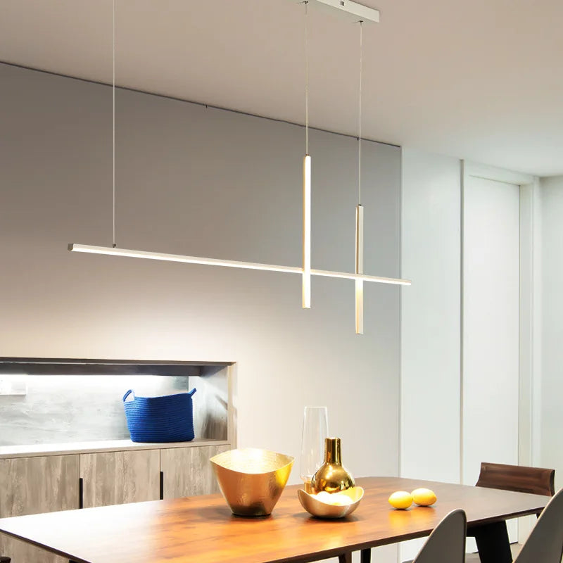 Minimalist Line High-End Suspension Lamps Modern Kitchen Dining Table Restaurant Decoration Pendant Lamp Led Spot Luster Light