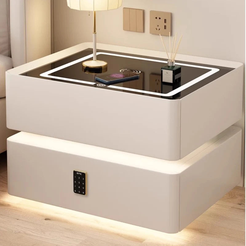 Luxury Storage Nightstand Unique Desk Filing Cabinets Japanese Space Saving Bedside Table Corner Mesa De Noche Home Furniture