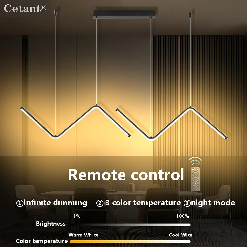 WELTIG Smart LED remote controlled Pendant Light – Adjustable Color & Brightness