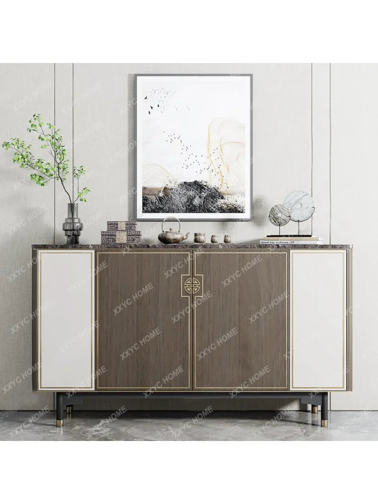 Creative Entrance Cabinet Light Luxury Home Decoration Modern Minimalist Hall Cabinet Art Solid Wood Sideboard