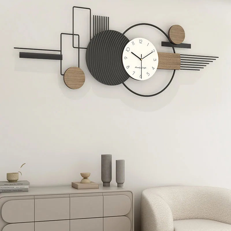 Art Mural Wall Clocks Luxury Living Room Interior Aesthetic Big Size Wall Watch Minimalist Creative Reloj De Pared Home Decor