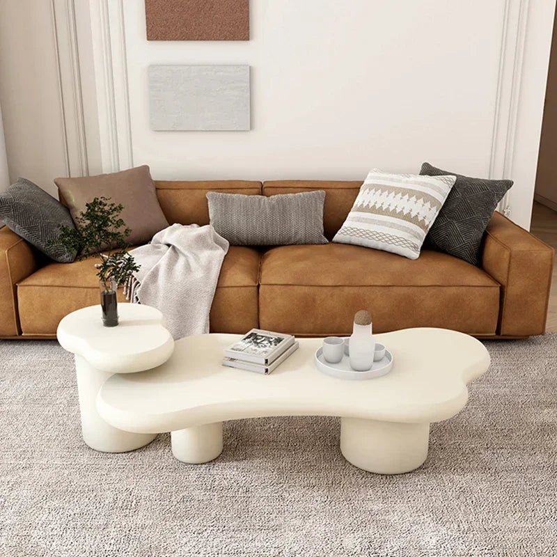 Nordic Modern Coffee Table Luxury Irregular Unique Aesthetic Side Table Minimalist Storage Stolik Kawowy Living Room Accessories