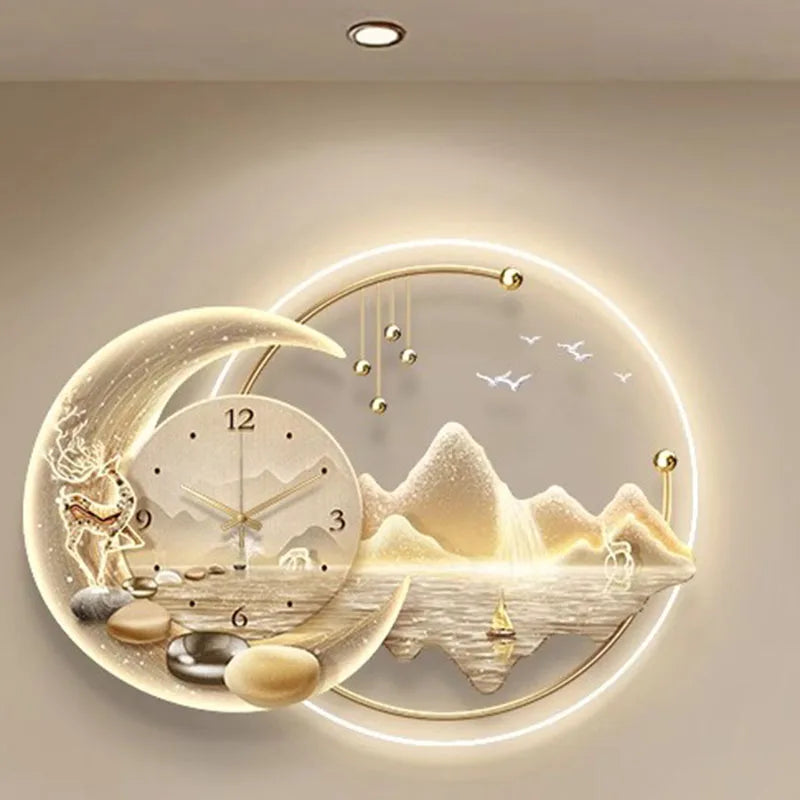 Luxury Modern Wall Clocks Art Mural Aesthetic Silent Design Wall Watch Minimalist Restaurant Reloj De Pared Home Decoration